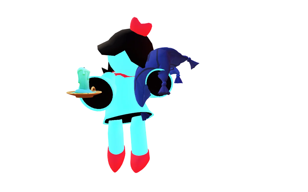 Aqua (DELTARUNE) over Rem