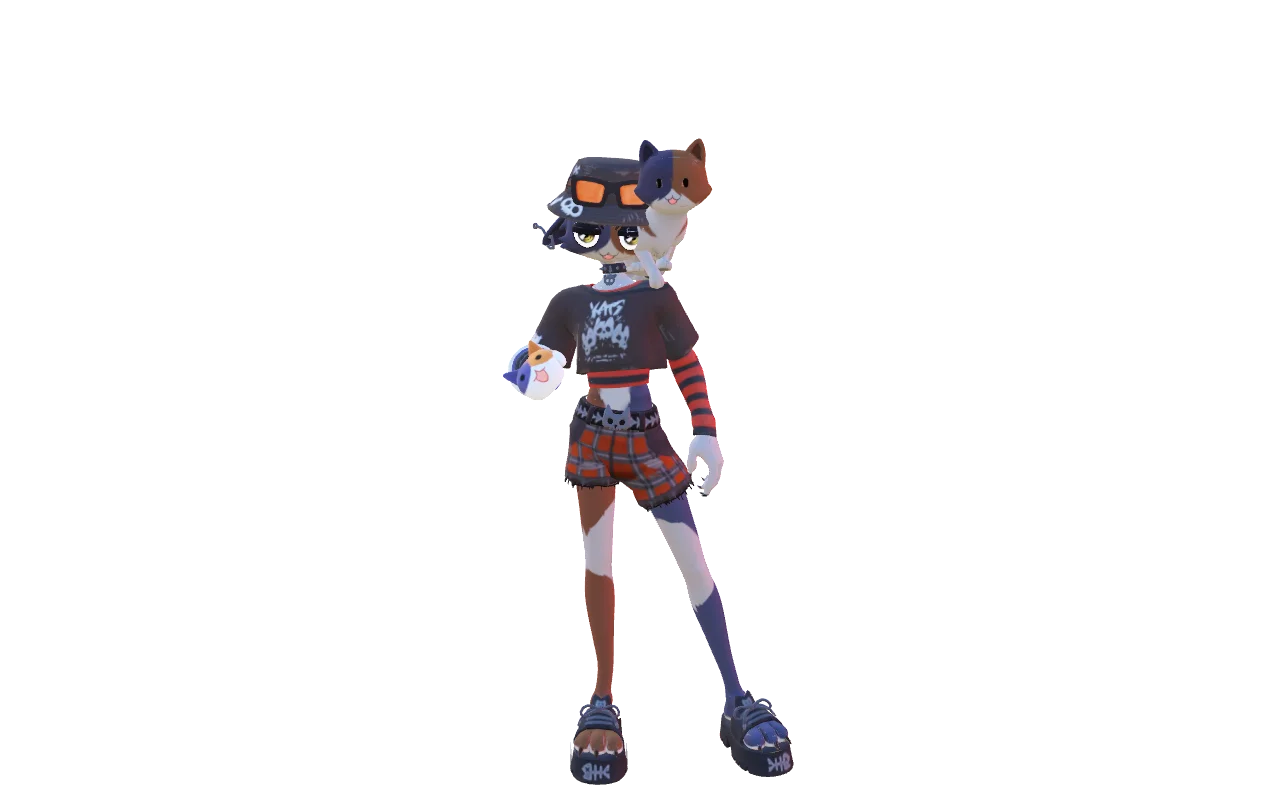 Metalhead Meowskulls as Calico