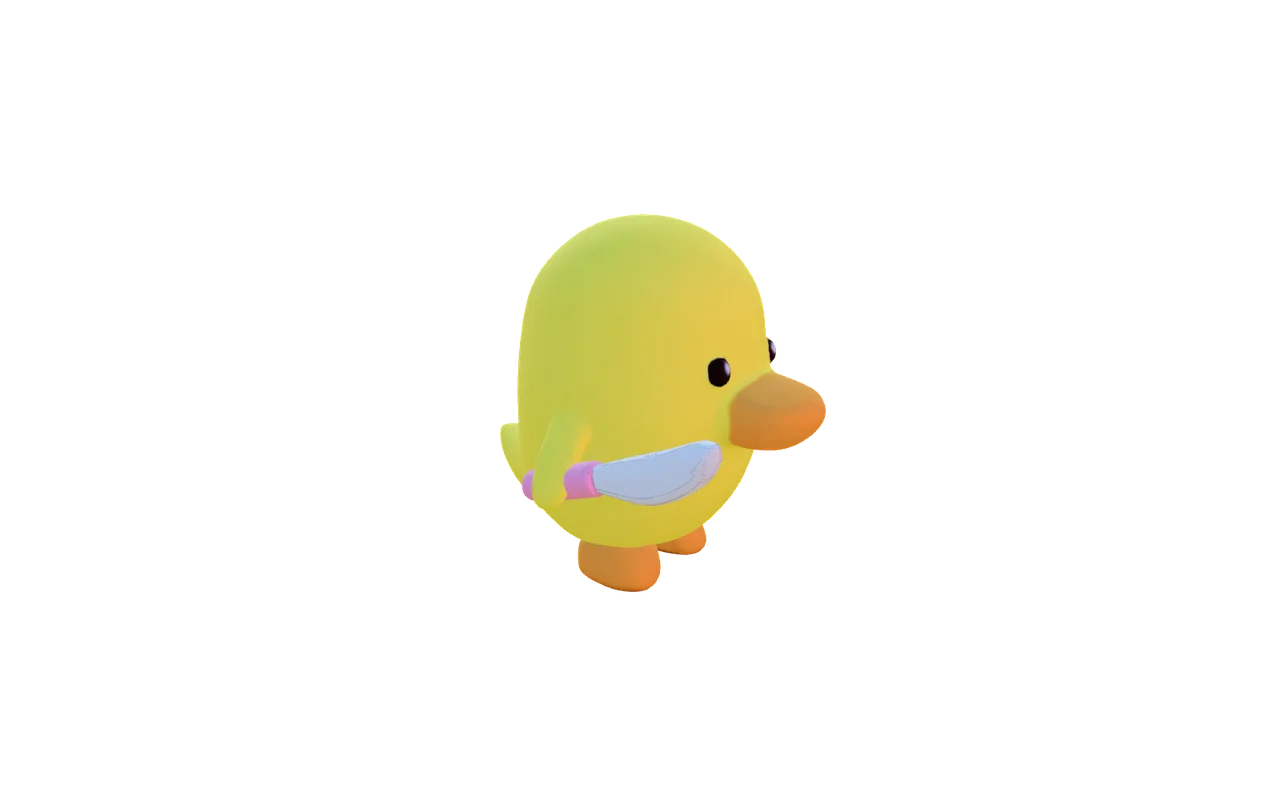 Duck with a knife