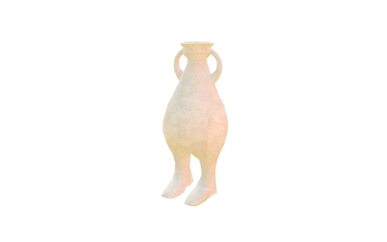 Vessel with Two Feet Replacement for Spirit Urn