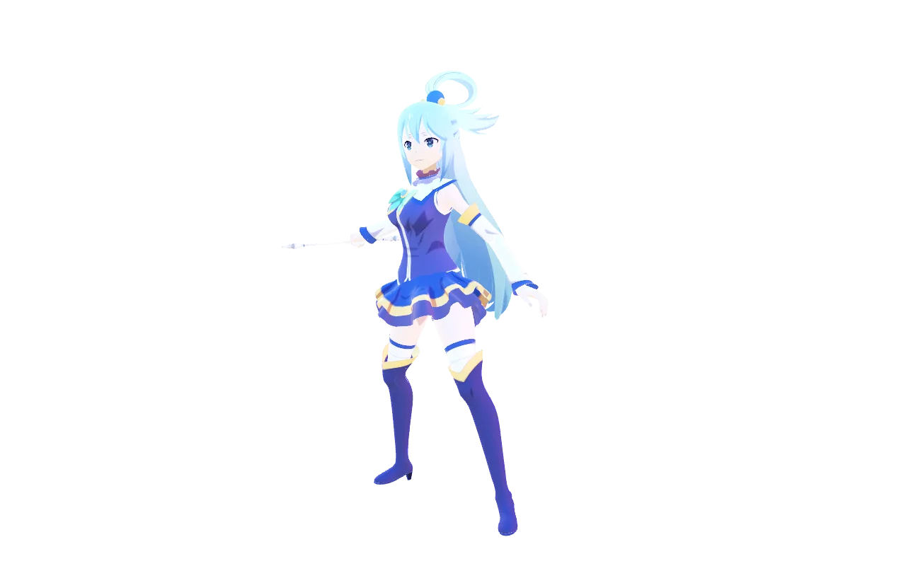 Aqua from Konosuba as Celeste