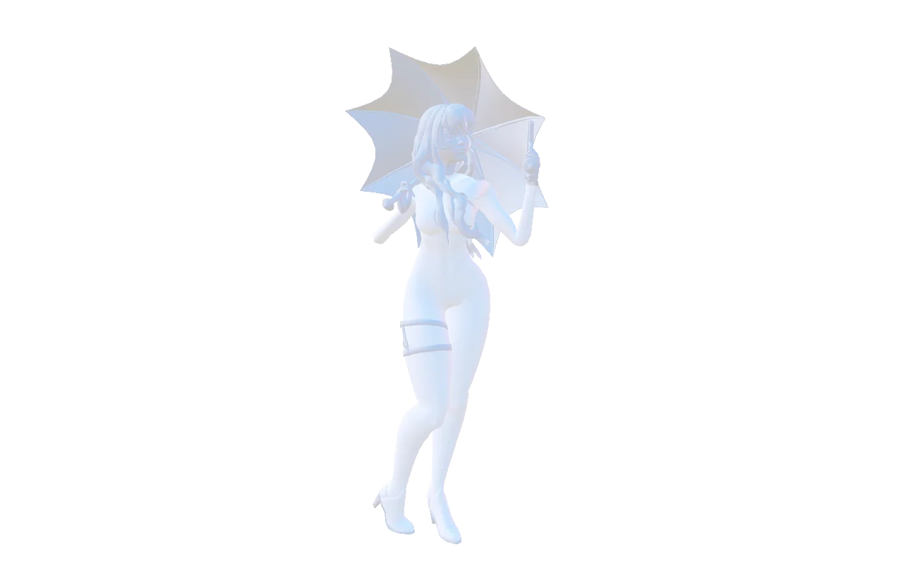 mina silhouette 2 (+long hair)
