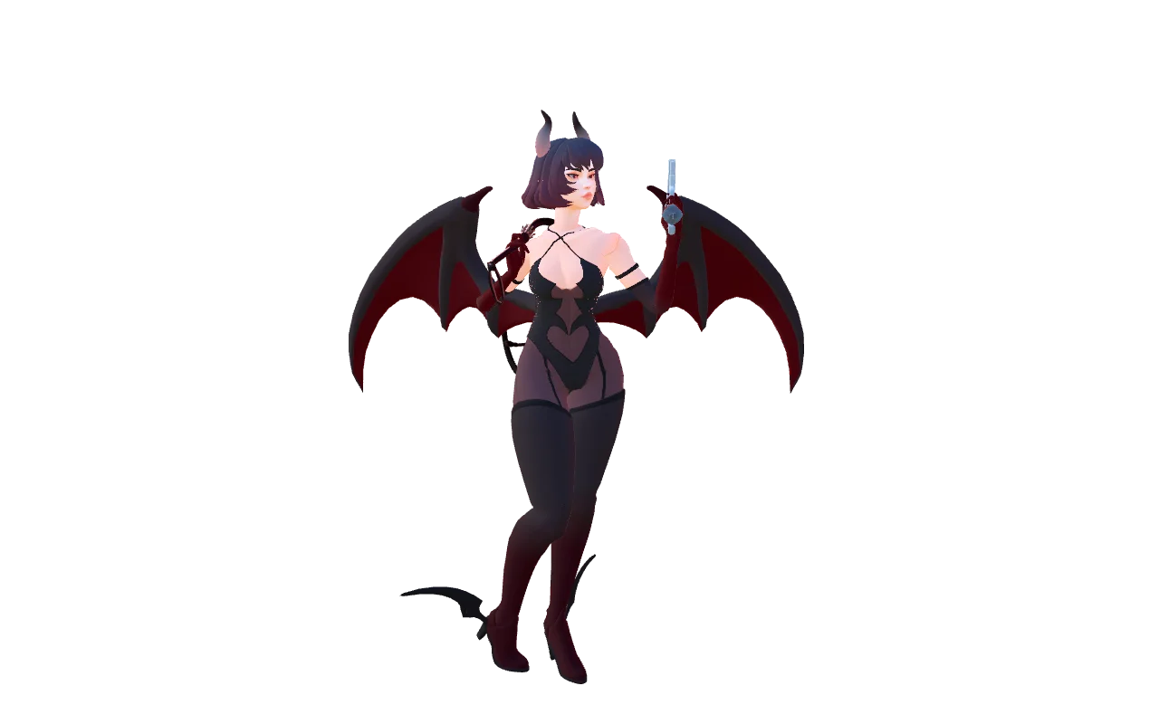 Succubmina (Long Hair + Wings)