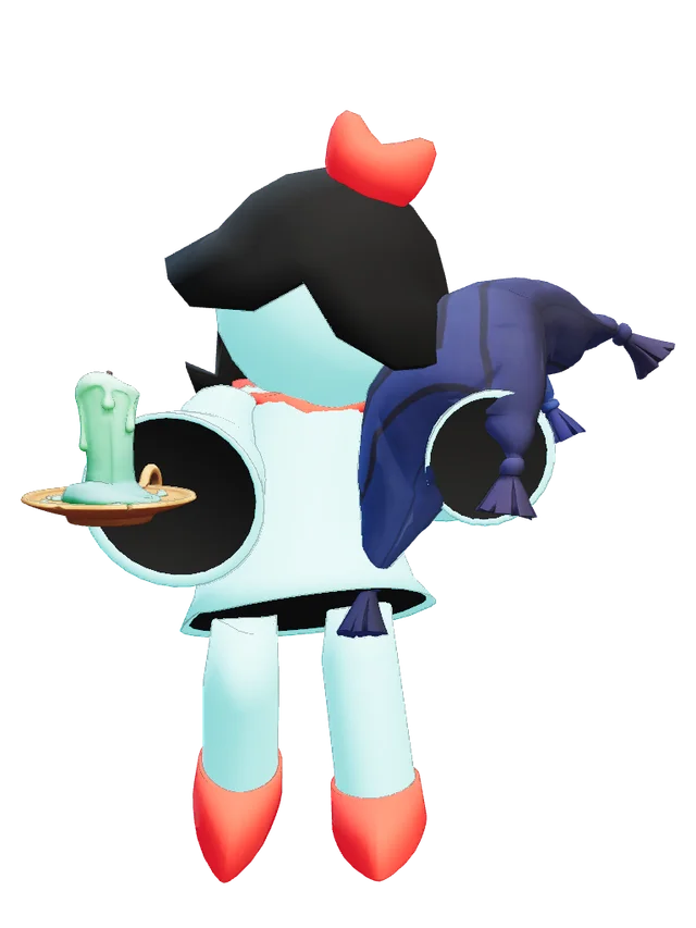 Aqua (DELTARUNE) over Rem