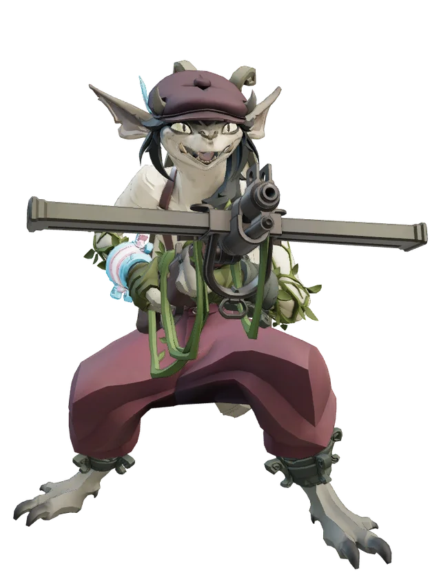 Trans Flag on Ivy's Right Shackle and Leaf!!