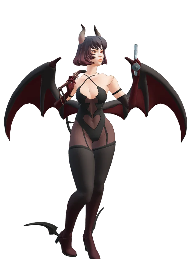 Succubmina (Long Hair + Wings)