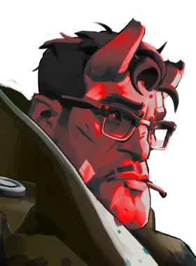 Abrams critical pose from Red Abrams