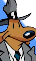 Abrams top bar portrait from Sam & Max - Abrams