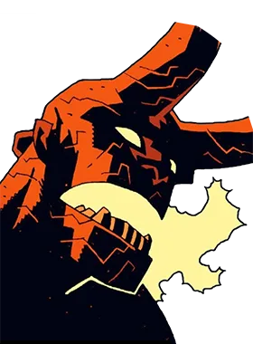 Abrams gloat pose from HELLBOY > ABRAMS