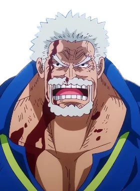 Abrams critical pose from Garp (One Piece) as Abrams