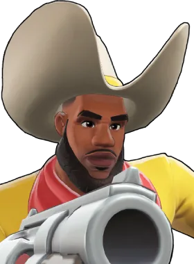 Abrams gloat pose from Cowboy LeAbrams