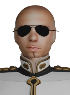The Doorman gloat pose from Doorbull (Pitbull Doorman)