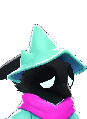 Rem critical pose from Deltarune Ralsei - Rem