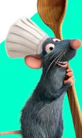 Rem top bar portrait from Remy (Ratatouille) Over Rem