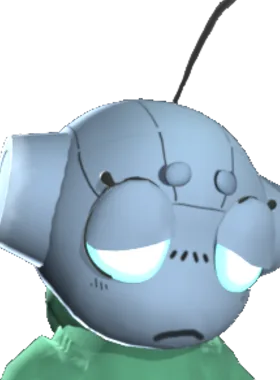 Rem critical pose from Bubsy The Bot over Rem