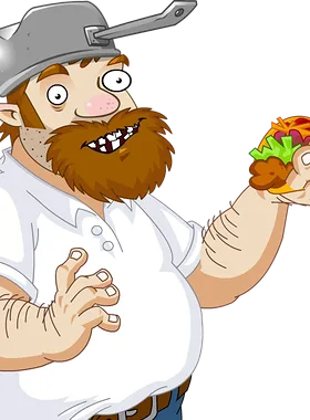 McGinnis gloat pose from Crazy Dave (PvZ) UI for McGinnis