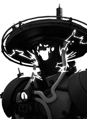 Seven gloat pose from Monochrome Seven