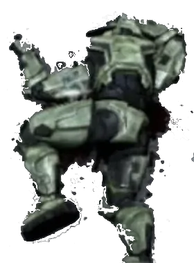 Haze critical pose from Master Chief over Haze | Halo 3