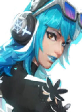 Haze gloat pose from Luna Snow as Haze (Marvel Rivals)