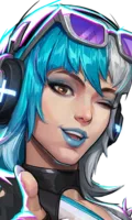 Haze top bar portrait from Luna Snow as Haze (Marvel Rivals)