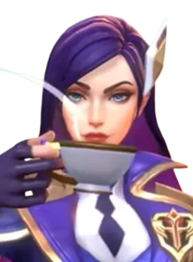 Vindicta gloat pose from Caitlyn as Vindicta (League of Legends)
