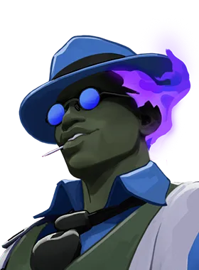 Infernus gloat pose from Purple/Blue Infernus