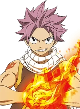 Infernus hero card from Natsu Dragneel (Fairy Tail) as Infernus