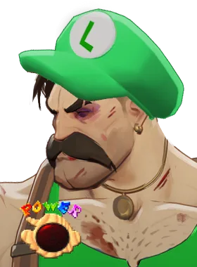Lash critical pose from Super Mario Lash