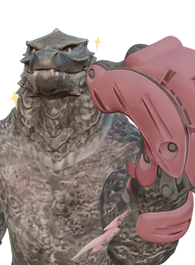 Lash gloat pose from Godzilla Lash