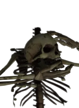 Sinclair critical pose from Sinclair But They're A Skeleton