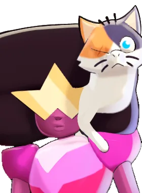 Calico hero card from Garnet from Steven Universe over Calico