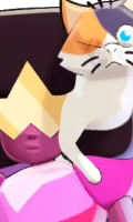 Calico top bar portrait from Garnet from Steven Universe over Calico