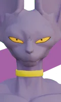 Calico top bar portrait from Lord Beerus Over Calico (Dragon Ball)