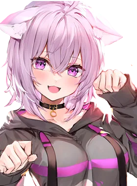 Calico gloat pose from Nekomata Okayu Calico *comission*