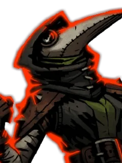 Graves critical pose from Darkest Dungeon Plague Doctor - Graves