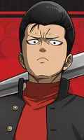 Billy top bar portrait from Metal Bat as Billy (One Punch Man)