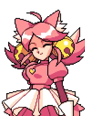 Celeste hero card from Mad Mew Mew / Pink from Deltarune Celeste