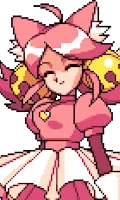 Celeste top bar portrait from Mad Mew Mew / Pink from Deltarune Celeste
