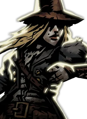 Celeste gloat pose from Grave Robber over Celeste (Darkest Dungeon)