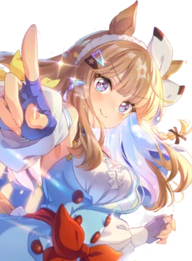 Celeste gloat pose from Almond Eye over Celeste