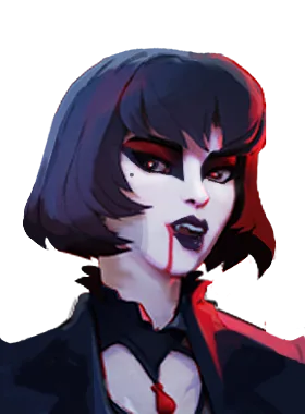 Mina hero card from Trad Goth Mina
