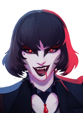 Mina gloat pose from Trad Goth Mina