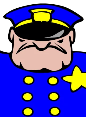 Warden hero card from Wikipedia Clipart Cop over Warden