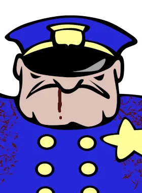 Warden critical pose from Wikipedia Clipart Cop over Warden