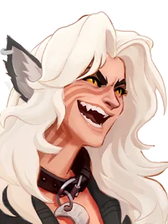 Silver gloat pose from A silver wolf Silver