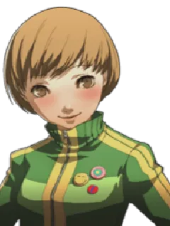 Silver gloat pose from Chie Satonaka over Silver