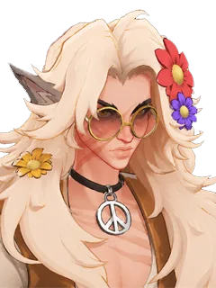 Silver hero card from Flower Child Silver
