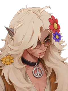 Silver critical pose from Flower Child Silver