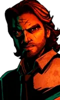 Silver top bar portrait from The Wolf Among Us (TWAU) Bigby - Silver