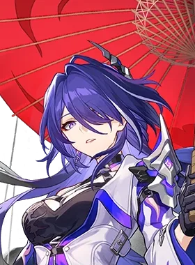 Yamato hero card from Honkai Star Rail Acheron over Yamato